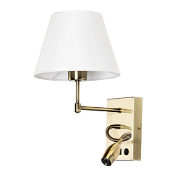 A2581AP-2AB Arte Lamp ELBA настенный светильник с абажуром и подставкой