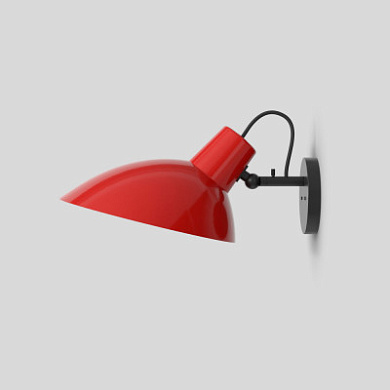 T02-W21-00BR Astep VV Cinquanta Wall AP настенный светильник с поворотным кронштейном чёрный; красный
