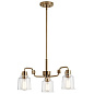 Aivian 23" 3 Light Chandelier with Clear Glass Weathered Brass люстра 52397WBR Kichler — фото 1