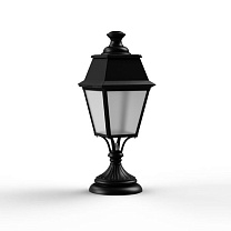 Avenue 4 N° 6; Clear polycarbonate Built-in LED 3000°K warm white 35W; Dark black