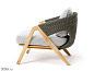 Knit Садовое кресло из тикового дерева с подлокотниками Ethimo