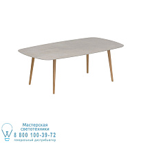 STYLETTO СТАНДАРТНЫЙ ОБЕДЕННЫЙ СТОЛ 220x120CM НОГИ ТИКА КЕРАМИЧЕСКАЯ СТОЛЕШНИЦА CEMENTO LUMINOSO Royal Botania