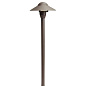 12V 6" Dome Path Light Textured Architectural Bronze светильник-столбик для дорожек 15470AZT Kichler — фото 1