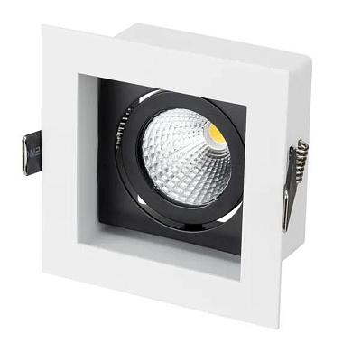 024126 Arlight Светильник CL-KARDAN-S102x102-9W Warm (WH-BK, 38 deg)