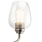 Valserrano 10" 1 Light Wall Sconce with Clear Seeded Glass Brushed Nickel настенный светильник 44381NICS Kichler — фото 1
