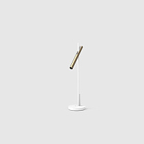 esprit desk white, brushed gold lamphead