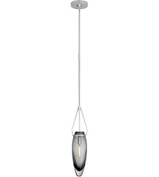 CHC5421PN-SMG Visual Comfort Myla подвесной светильник с узким продолговатым плафоном в металлическом никелевом корпусе