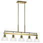 Eastmont 5 Light Linear Chandelier Brushed Natural Brass and Walnut Wood люстра 52404BNB Kichler — фото 8