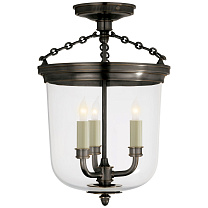Merchant Semi-Flush бронза с прозрачным стеклом