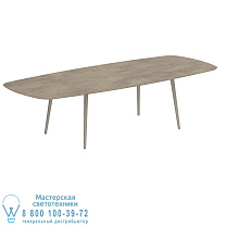 STYLETTO STANDARD ОБЕДЕННЫЙ СТОЛ 300X120CM АЛЮМИНИЕВЫЕ НОЖКИ С ПЕСОЧНОЙ КЕРАМИЧЕСКОЙ СТОЛЕШНИЦЕЙ TERRA SABBIA Royal Botania