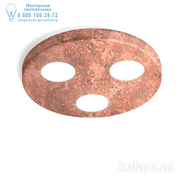 A1344.13R.VinCu Kolarz Click потолочный светильник под медь с тремя круглыми плафонами