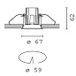 P323 Laser iGuzzini Adjustable (tilting) round recessed luminaire - LED - spot - White / gold satin-finish