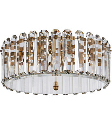 ARN4126HAB Visual Comfort Bonnington потолочный светильник с прозрачными подвесками и полированной латунной окантовкой