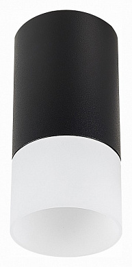 потолочный накладной светильник чёрный с белой вставкой