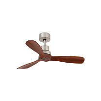 LANTAU S Matt nickel/walnut fan Wall Control white