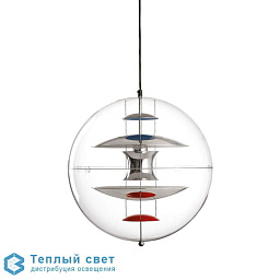 VP GLOBE - 50 - Suspension VerPan Vp подвесной светильник в виде сферического плафона из прозрачного акрила с металлическими дисками