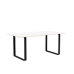 70TAB170A0501 Muuto 7070 стол обеденный ламинированный белый черный 85x170 см