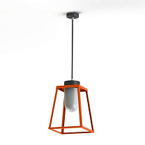 Lampiok 2 N° 2; Frosted glass E27 52W; Pure orange
