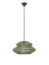 Green Rope Sandy Black Steel Base &Fabric Cable LED E27 1x12Watt 100-240Volt IP20 Bulb Excluded D:50 H:234 cm