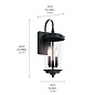 Holmden 21" 2 Light Outdoor Wall Light Textured Black уличный настенный светильник 39543 Kichler — фото 11
