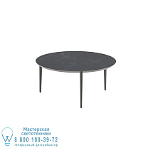 СТОЛ U-NITE КРУГЛЫЙ Ø 160 СМ АЛЮМИНИЕВЫЕ НОЖКИ БРОНЗА - СТОЛЕШНИЦА СТОЛА КЕРАМИЧЕСКАЯ NERO MARQUINA Royal Botania