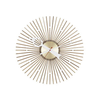20126301 Popsicle Vitra Настенные часы из орехового дерева с круглыми спицами