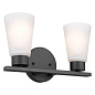 Stamos 14" 2 Light Vanity Light Black настенный светильник 55120BK Kichler — фото 7