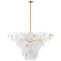 Loire Extra Large Chandelier золото с белым стеклом стриэ