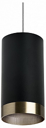 RP437431 Lightstar Rullo подвесной светильник цилиндрической формы черный с золотым акцентом