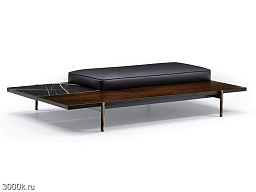 Superquadra Мягкая скамья из розового дерева и мрамора Minotti