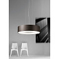 SPSKI100LEDMABC Axolight Skin 100 SP LED Chandelier with eco кожаный абажур белый; коричневый — фото 2