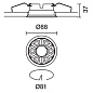 QS25 Blade R downlight iGuzzini Frame Ø 80 - Flood beam - LED