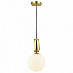 4669/1 Odeon Light Okia подвесной светильник с золотым корпусом и матовым плафоном