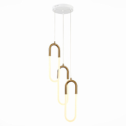 SL1579.303.03 ST-Luce Mofisto подвесной светильник с тройным U-образным контуром из латуни