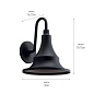 Hampshire 19.75" 1 Light Wall Light Textured Black уличный настенный светильник 59056BKT Kichler — фото 3