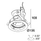 iMAX II ROUND ADJUSTABLE CL 9276 B черный Delta Light Встраиваемый поворотный потолочный светильник — фото 1