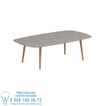 НИЗКИЙ ОБЕДЕННЫЙ СТОЛ STYLETTO 220X120CM НОГИ ТИКА КЕРАМИЧЕСКАЯ СТОЛЕШНИЦА CEPPO DOLOMITICA Royal Botania
