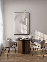 Triac Dimmable Matt Black Metal, Satin Nickel & Clear Acrylic LED 13 Watt 220-240 Volt 910Lm IP20 3000K D:25 H:150 cm