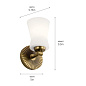 Brianne 9.5" 1 Light Wall Sconce with Satin Etched Cased Opal Glass Brushed Natural Brass настенный светильник 55115BNB Kichler