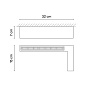 174511/11 Vibia Offset Рассеиватель High Comfort 31 см, правосторонняя версия - потолочный светильник 1745 — фото 1