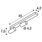 Накладной потолочный светильник SLV ENOLA 2.0 S, 2 спота, удлиненный, GU10 MINI PAR11, 2×5 Вт, длина 450 мм — фото 1