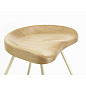 21205970 Tabouret 307 Vitra Табурет низкий дуб круглый светлый — фото 1