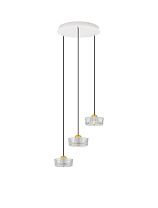 Platinum Gold Aluminium & Structured Acrylic Sandy White Base LED 18Watt 220-240Volt 1182Lm IP20 3000K D:50 H:200 cm