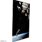53809 Картина на стекле Летающий Космонавт 100х150см Kare Design