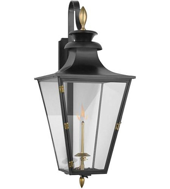 Albermarle2 Visual Comfort уличный настенный светильник матовый черный и латунь CHO2436BLK-CG