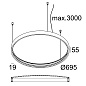 SUPERLOOP PLUS HC 120 MDL B черный Delta Light подвесной светильник — фото 5