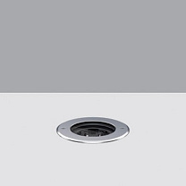 Light Up Family Recessed floor luminaire Earth D=144 mm - Neutral White - Wide Flood optic 11.7W 1333.9lm - 4000K - Colour: Steel