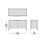 Буфет Atlante 6 Porada со стеклянной столешницей ATLANTE-6-L0N0AC-C0A0AC — фото 2