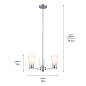 Stamos 18" 3 Light Chandelier Brushed Nickel люстра 52435NI Kichler — фото 8