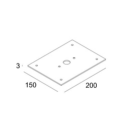 15223 0120 N Delta Light ACCESSORIES установочная пластина для крепления осветительных приборов
